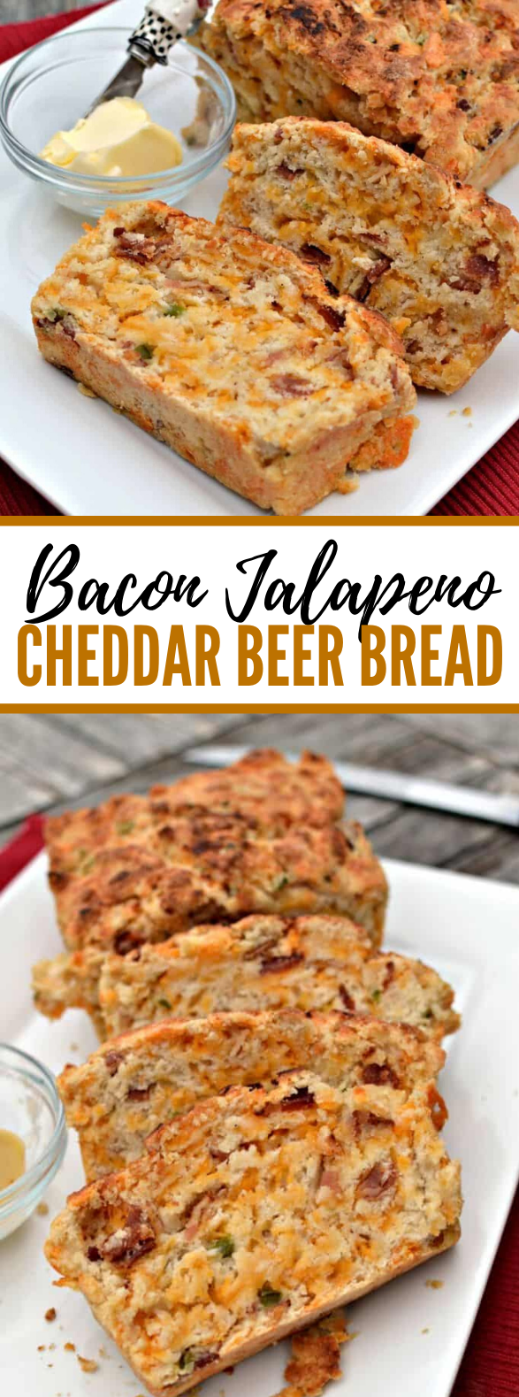 BACON JALAPENO CHEDDAR BEER BREAD #dinner #lunch BACON JALAPENO CHEDDAR BEER BREAD #dinner #lunch