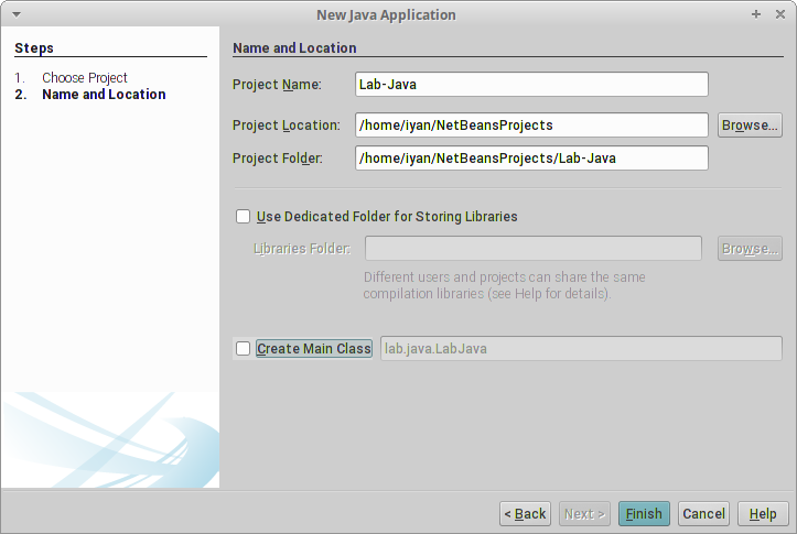 Fill in project data