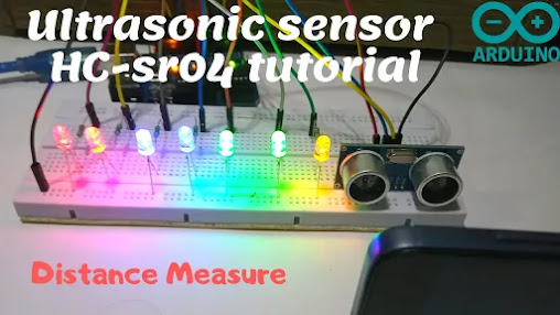 Arduino Ultrasonic sensor hc-sr04 Measure distance with LEDs