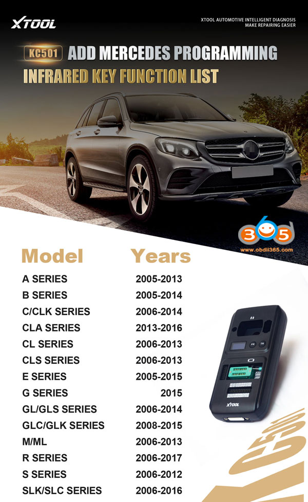 Xtool Brand Diagnostic Tool, OBD2 Scanner, Key Programmer Xtool KC501