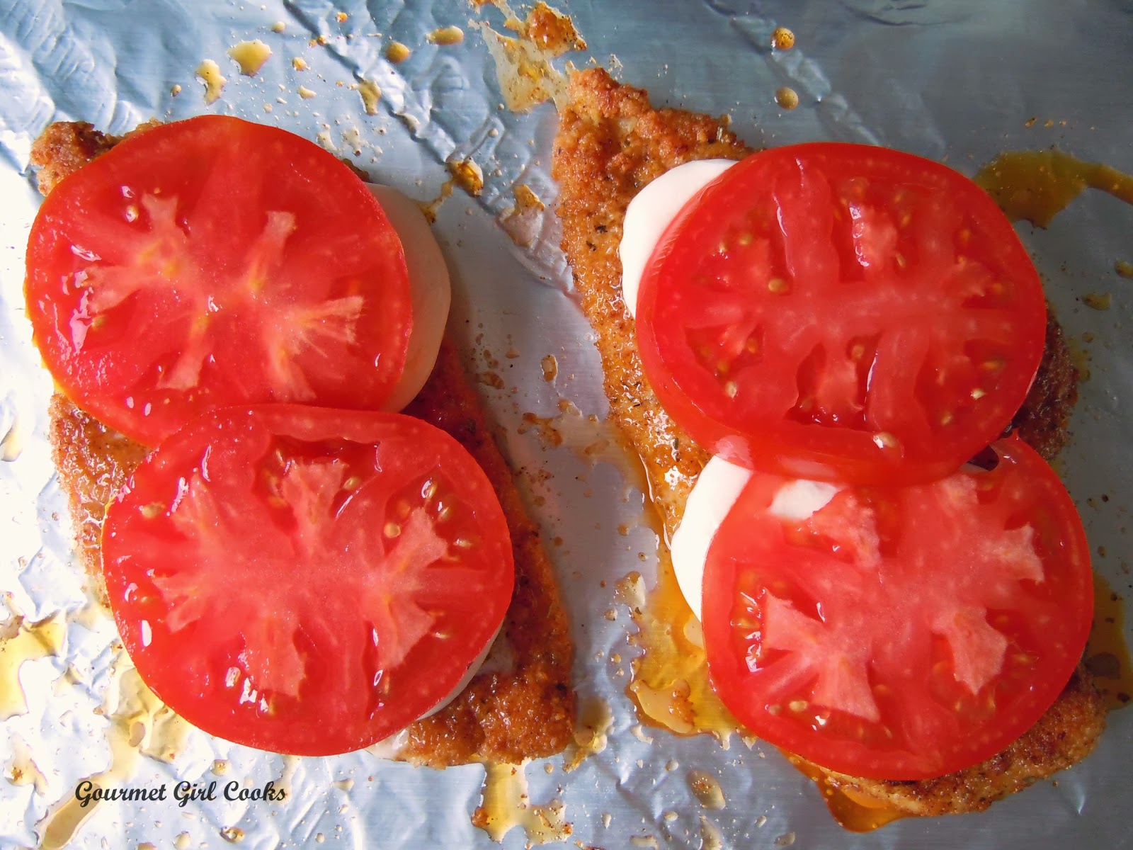 Gourmet Girl Cooks Caprese Style Chicken Cutlets & ZucchiniSquash