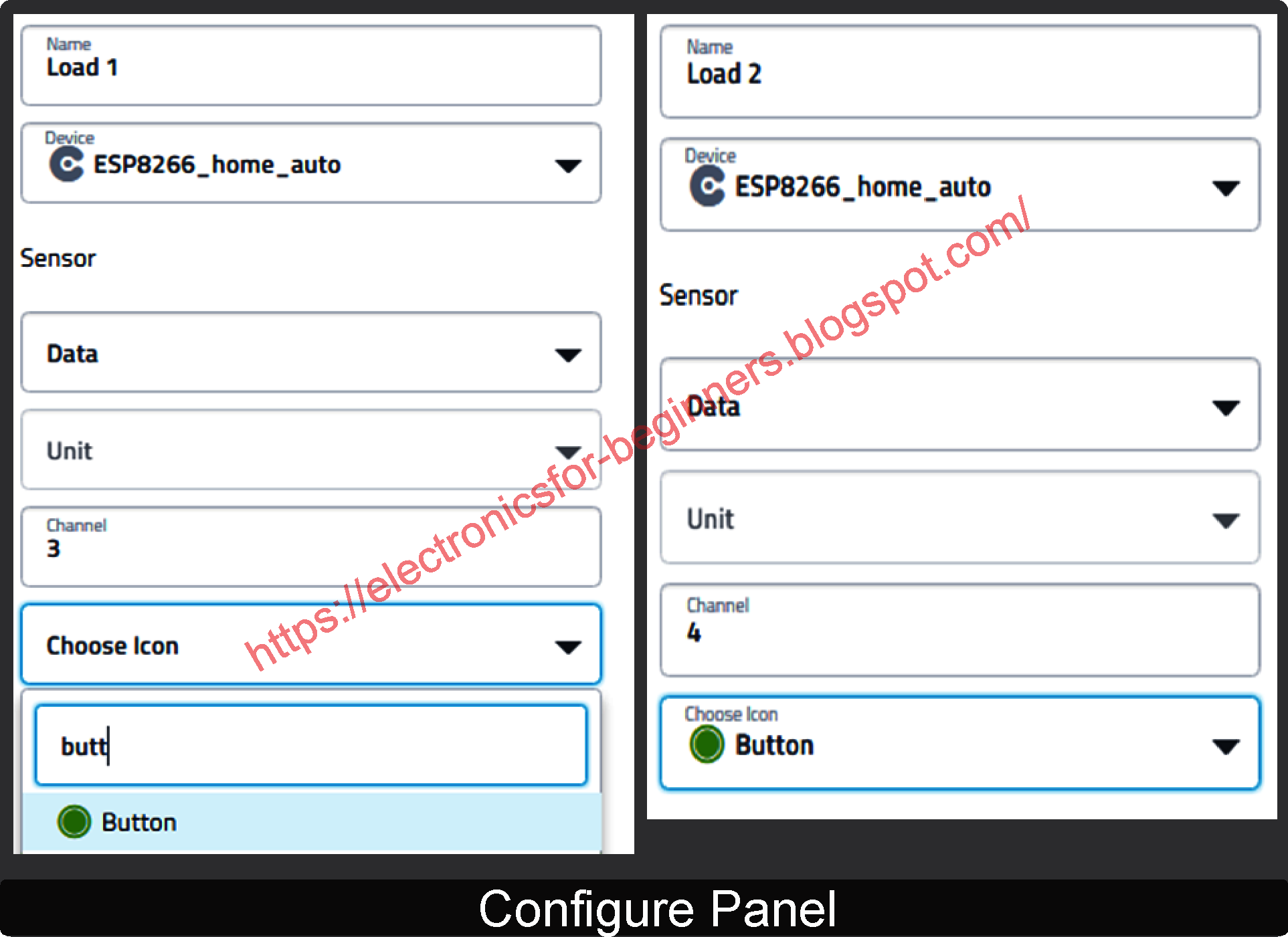 Home automation based on Cayenne IoT platform.