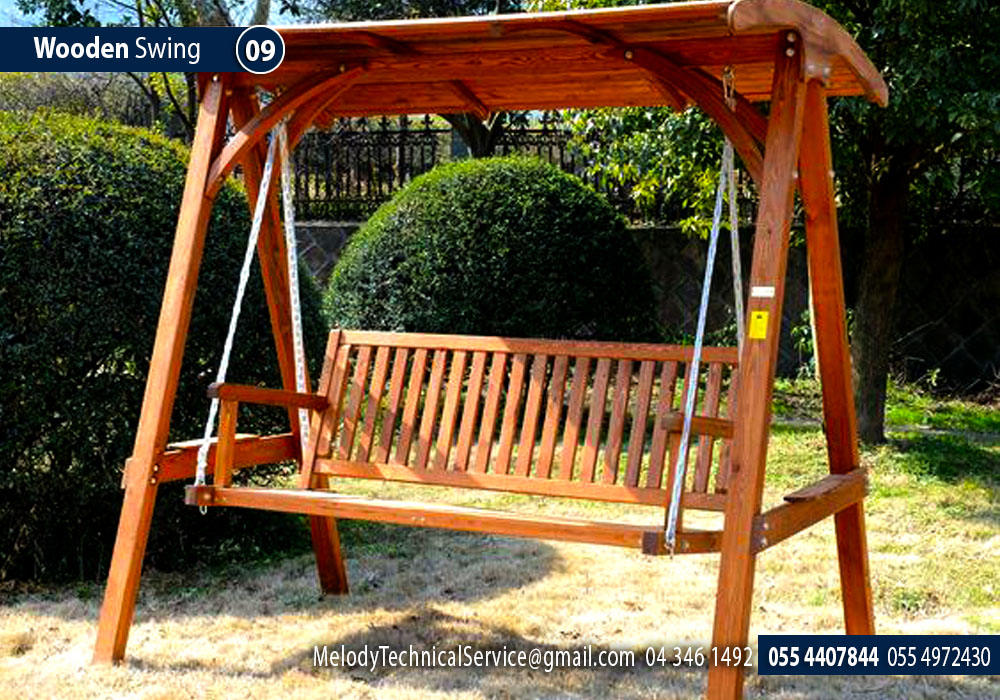 Melody Wooden Swing in Dubai Modern Outdoor Swing in Dubai Swing