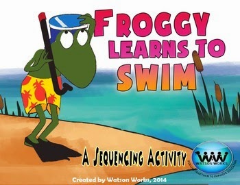 http://www.teacherspayteachers.com/Product/Froggy-Learns-to-Swim-Sequencing-Activity-1258934