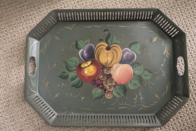 hand painted tole tray