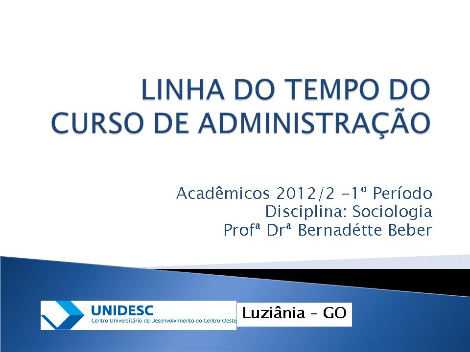 LICENCIATURA: Linha do Tempo do Curso de Administração