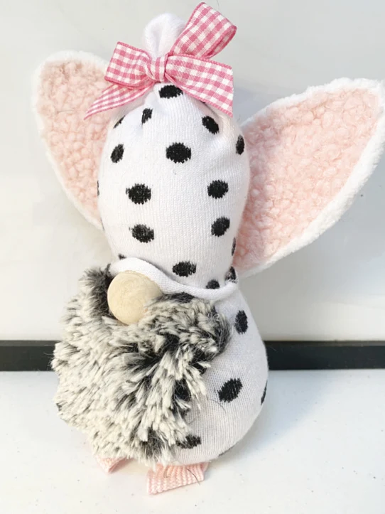 Easter bunny polka dotted gnome