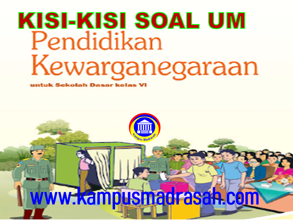 Kisi Kisi Soal Ujian Madrasah Mapel Pkn Jenjang Mi