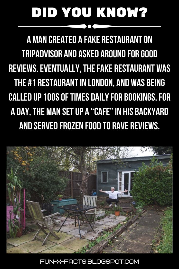 A man created a fake restaurant on TripAdvisor and asked around for