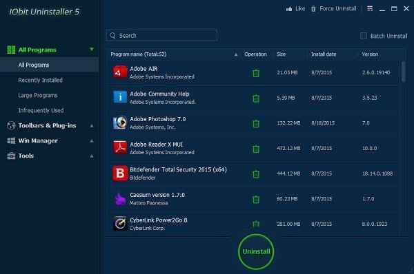 iObit 卸载程序