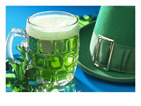 green beer and party hats