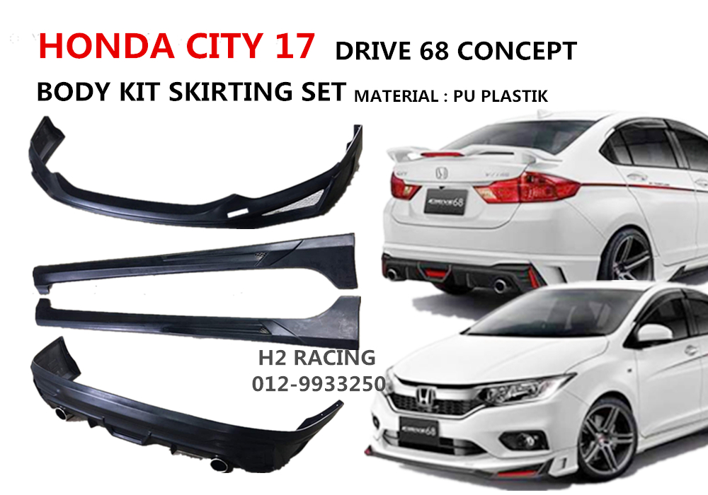 Car Accessories HONDA CITY 17 DRIVE 68 CONCEPT BODY SKIRTING SET PU