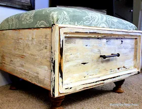 Old drawer ottoman by Beyond The Picket Fence via I Love That Junk