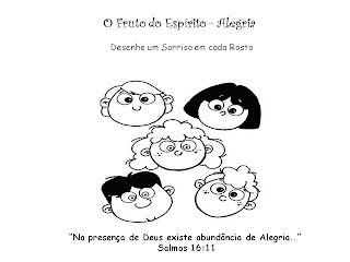 Resultado de imagem para fruto do espirito alegria ATIVIDADES