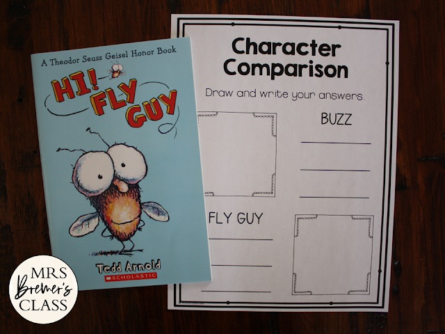 Hi Fly Guy book study literacy unit Common Core companion activities for 1st and 2nd grades