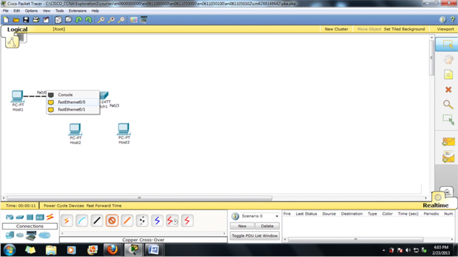 [Tugas Jarkom - 2 TI B] Lab 11.5.1: Basic Cisco Device Configuration