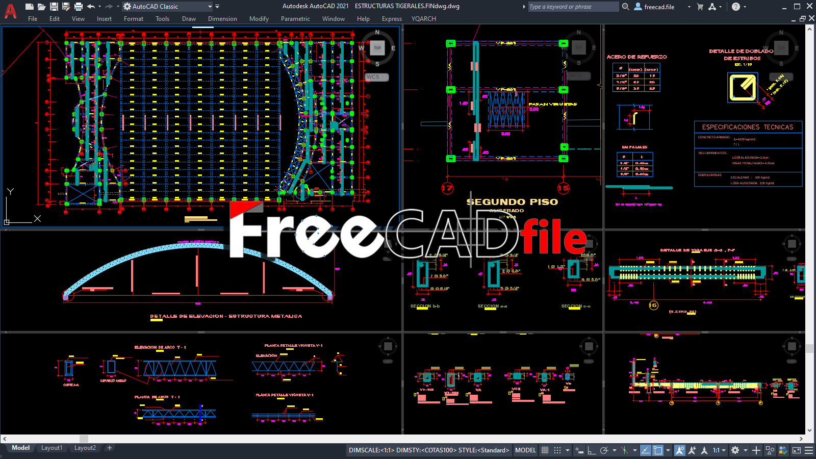 Structural Steel Roof Truss [DWG]