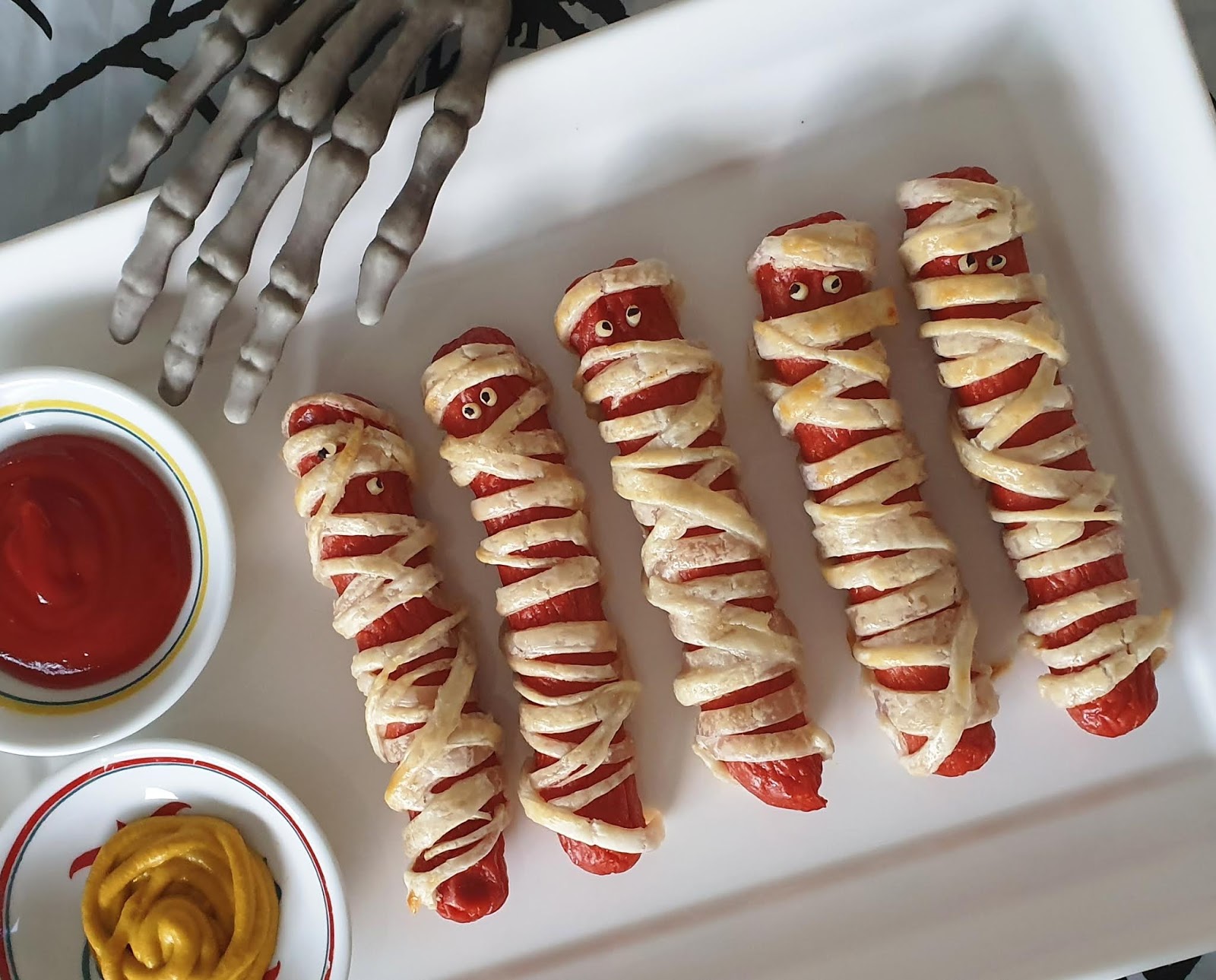 Halloween Sausage Mummies