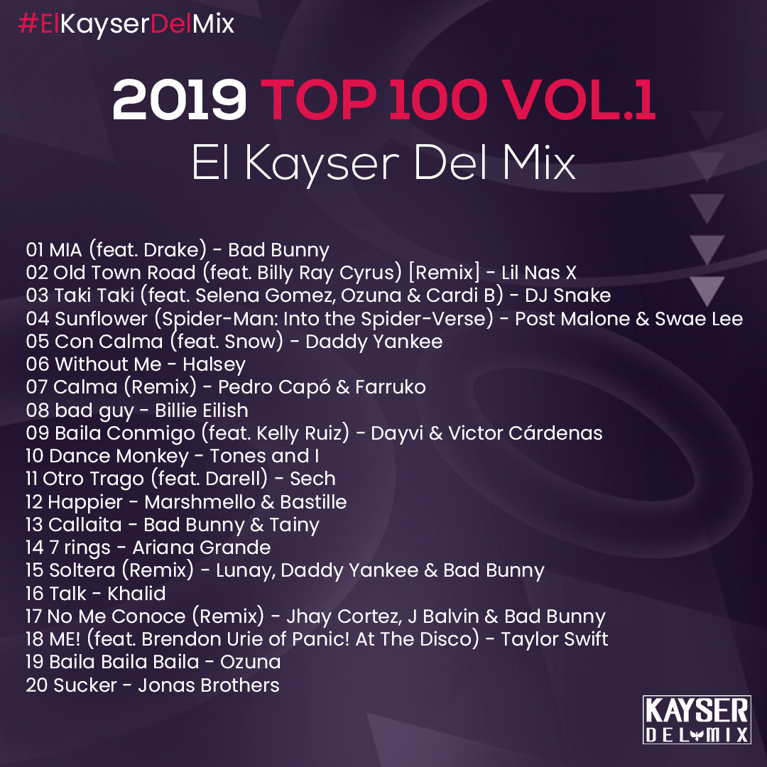 🥇 TOP 100 MEJORES CANCIONES 2019