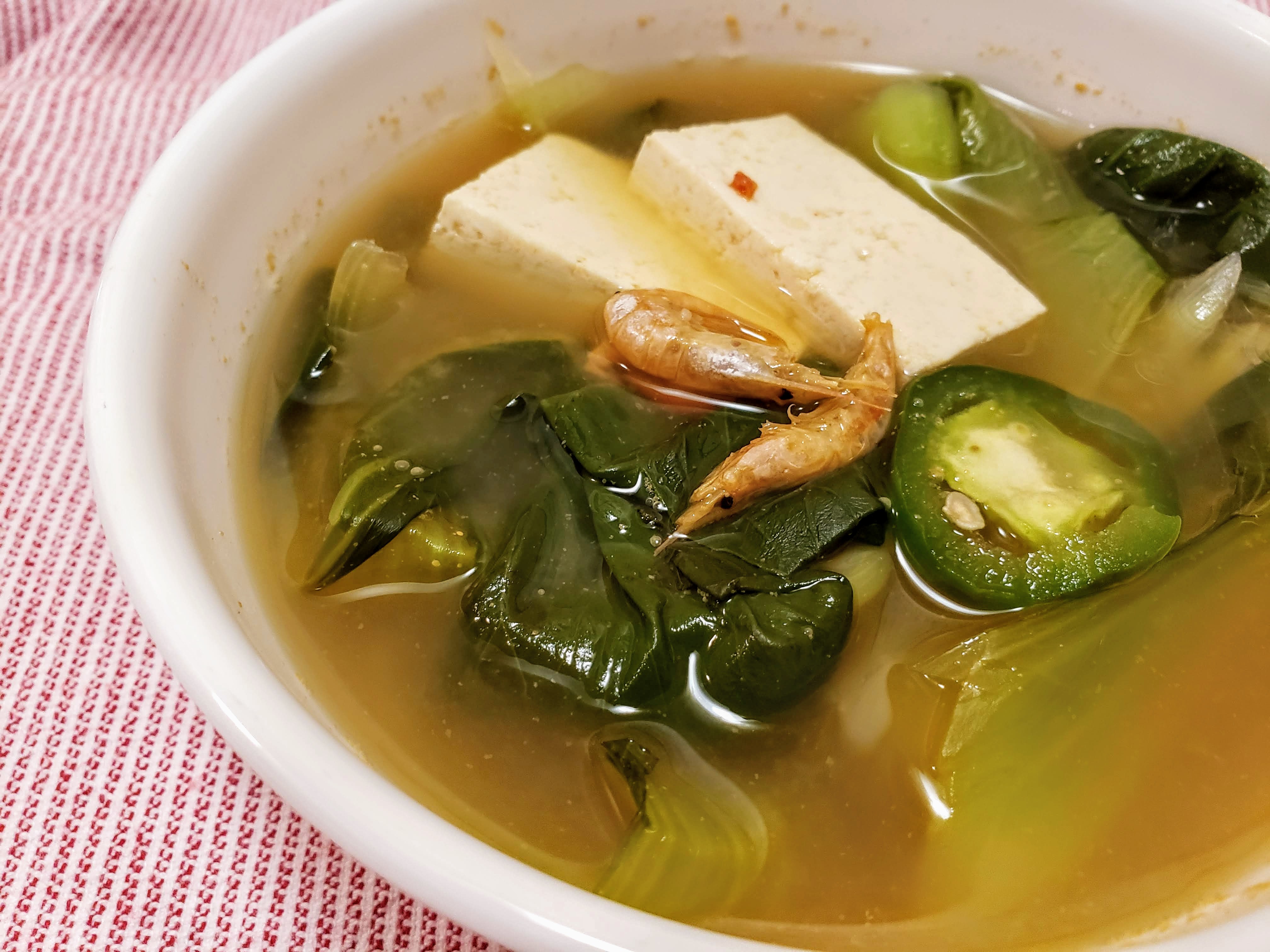 Korean Bok Choy Soybean Paste Soup (Dwenjang Guk)