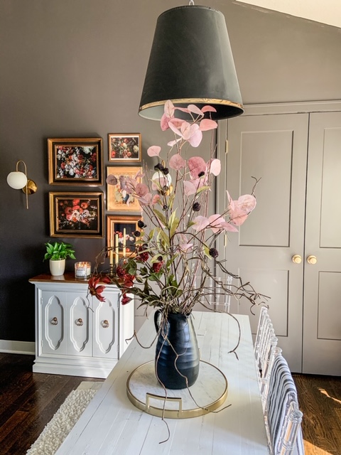 dark eclectic dining room