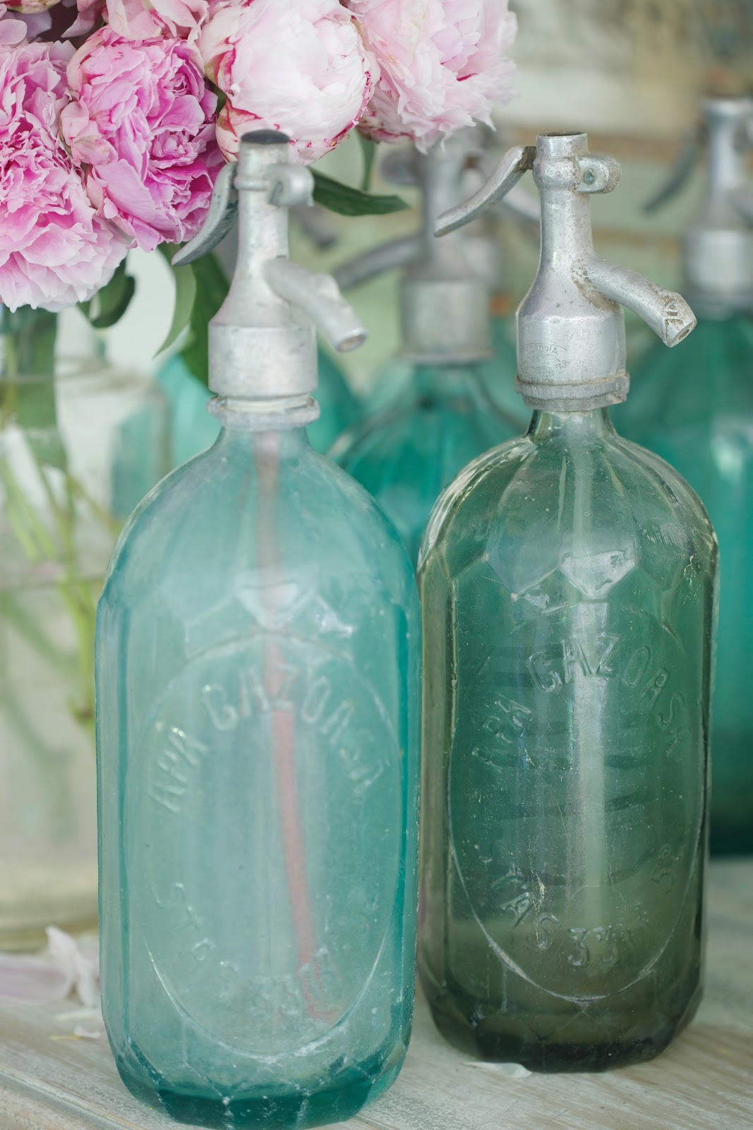 Collecting Pretty little vintage seltzer bottles FRENCH COUNTRY COTTAGE