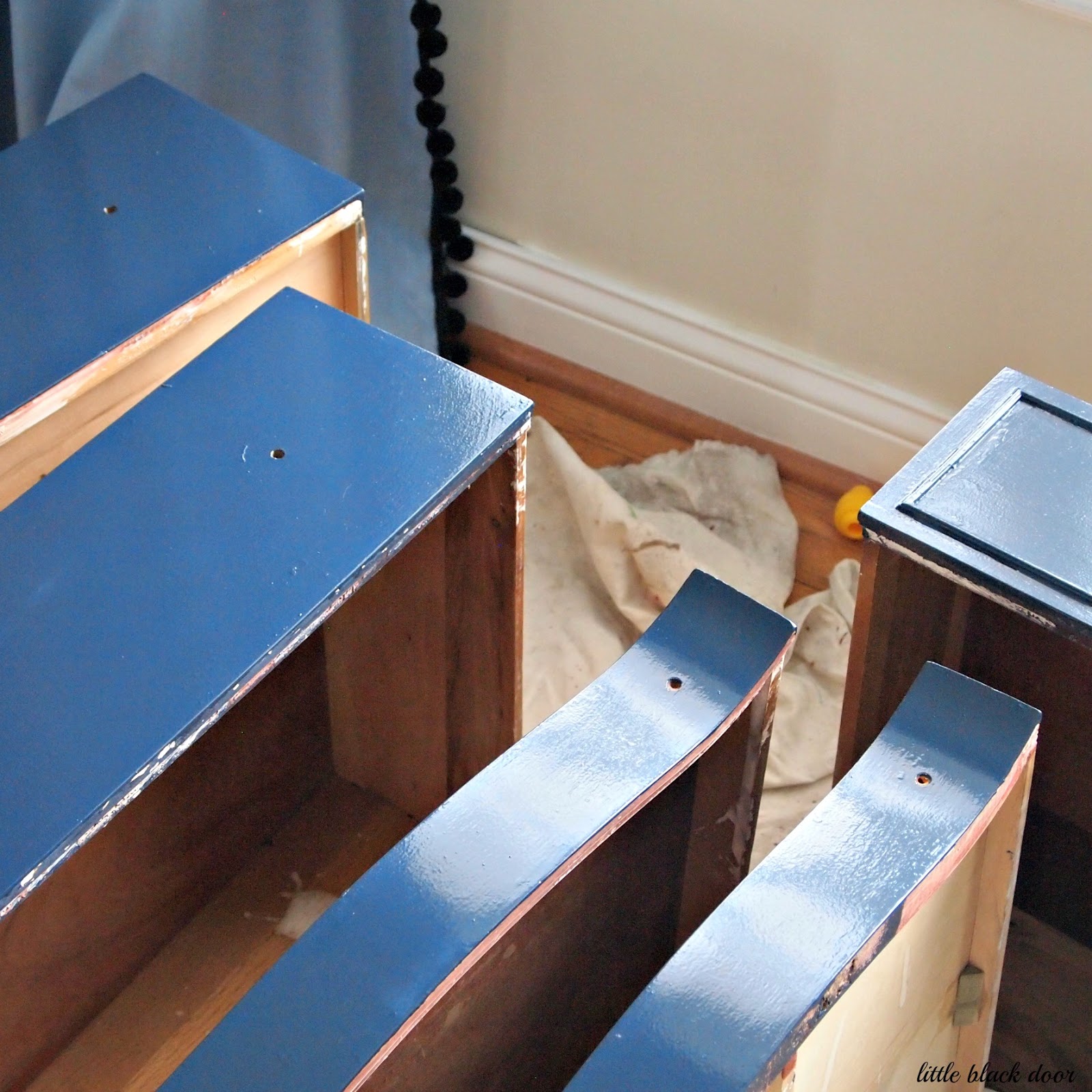 little black door high gloss dresser tutorial