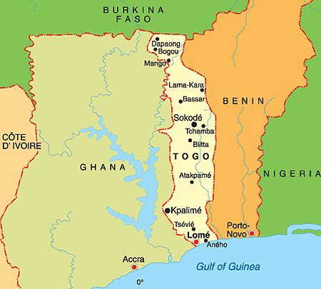 Map of Togo