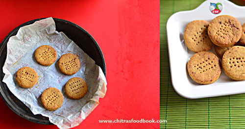 eggless wheat flour cookies with jaggery