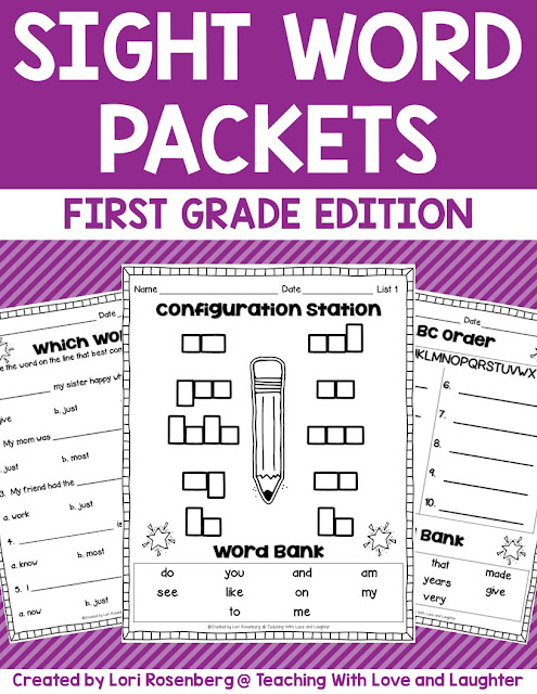 Teaching With Love and Laughter: First Grade Sight Word Packets
