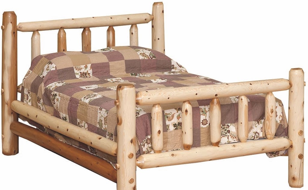 Log Bed Frame Queen Table Frame