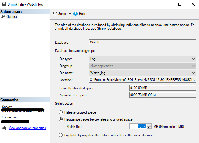 sql 2016 shrink log file sql 2016 shrink log file
