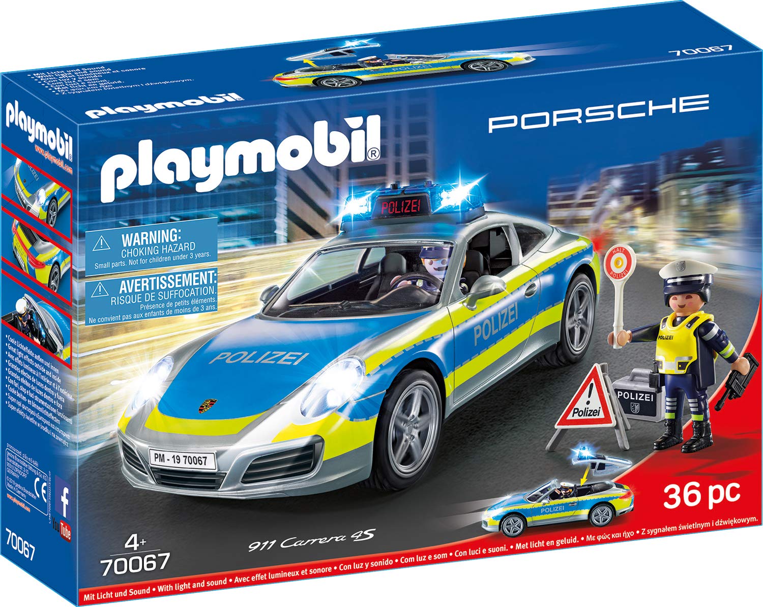 Playmobil 70067 City Action Porsche 911 Carrera 4S Polizei