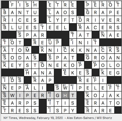 Wed Dec 13, 2023 NYT crossword by Alex Eaton-Salners, No. 1213