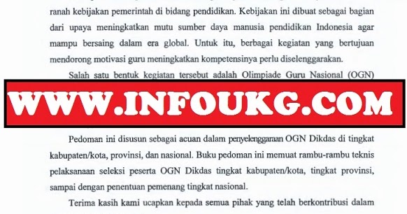Juknis Olimpiade Guru Nasional /OGN SD SMP Tahun 2018