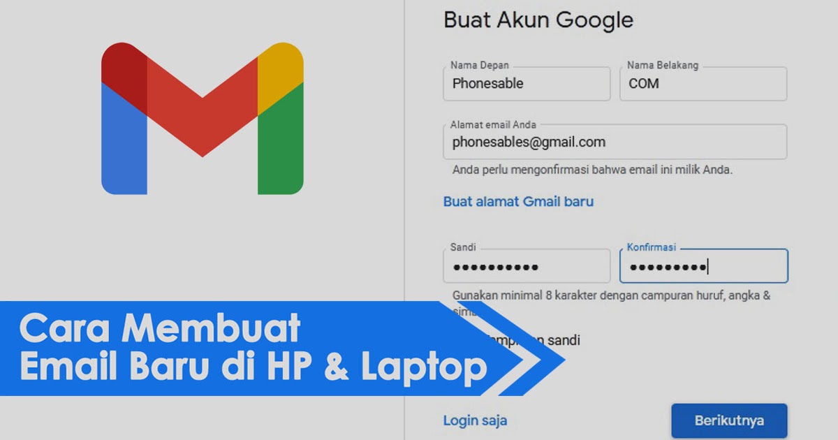 Cara buat email baru