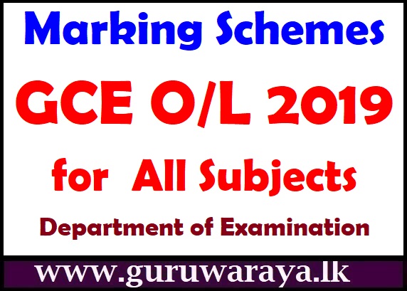 Marking Scheme : GCE O/L Exam 2019