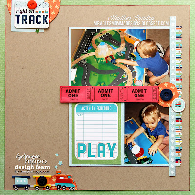 Little Boy_Scrapbook Layout_Train Obsession