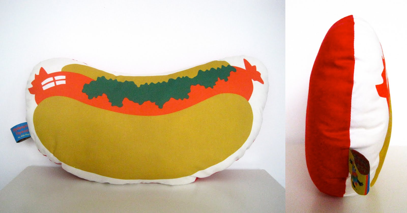 Zipper Teeth Giant Amazing Fantastic Cheeseburger and Hot Dog Pillows