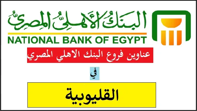 فروع البنك الاهلي المصري في محافظة القليوبية