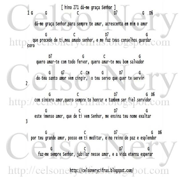 Hino 271 Dá-me graça, Senhor