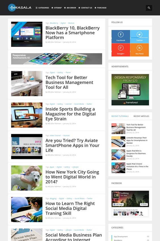Masala Bloglist Template