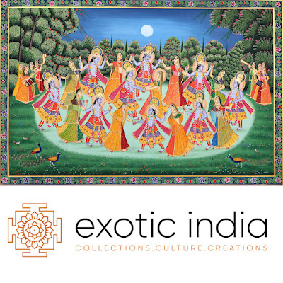 Krishna Rasaleela-Watercolor Painting