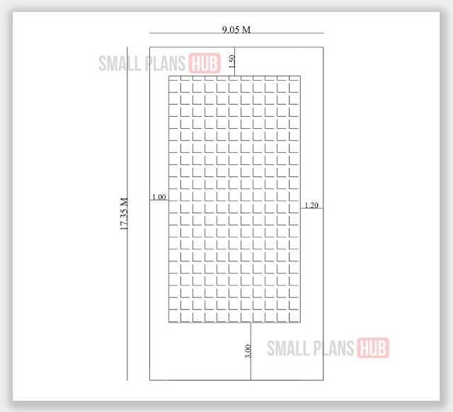 947 Sq.ft. 3 Bedroom Single Floor Plan and Site Plan