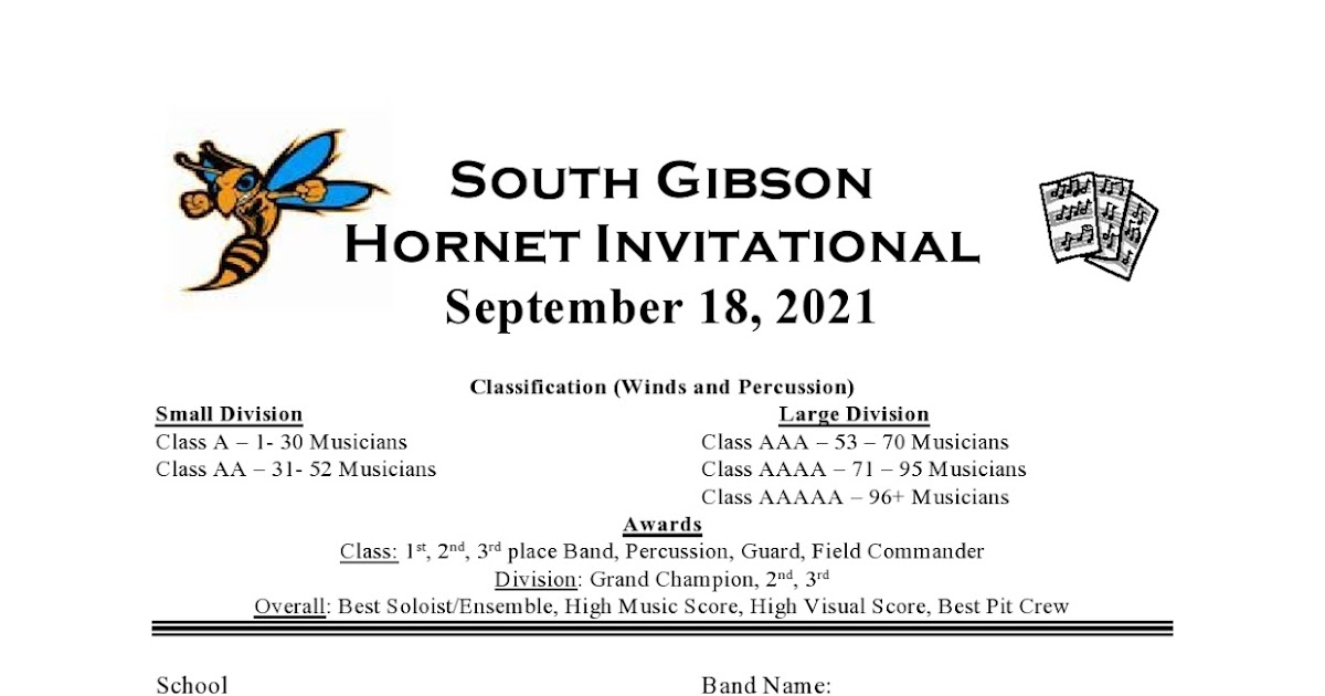 South Gibson Co High School Band: 2021 Hornet Invitational South Gibson Co High School Band: 2021 Hornet Invitational