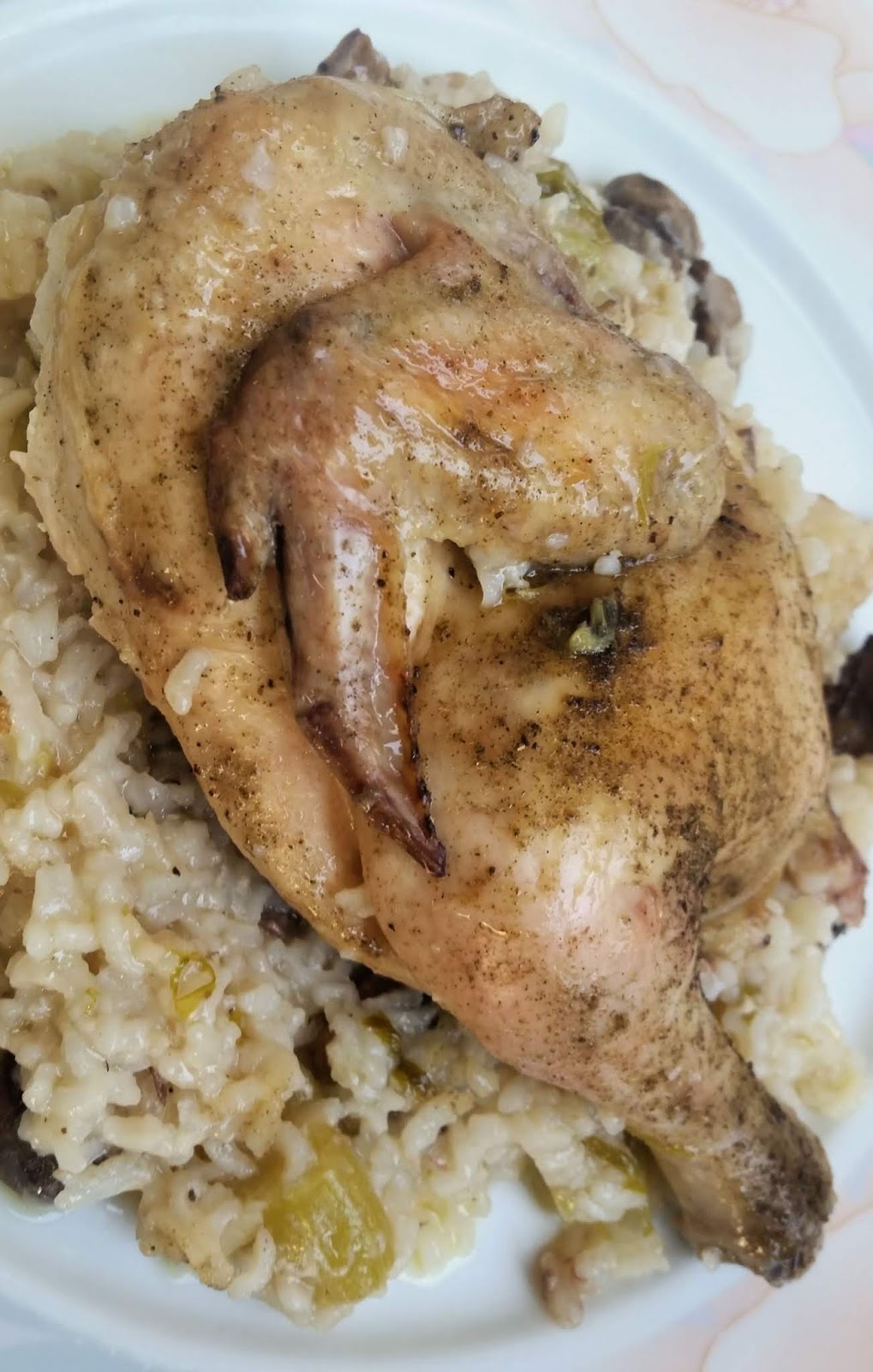Oven Baked Cornish Hens with Savory Wild Rice Recipe