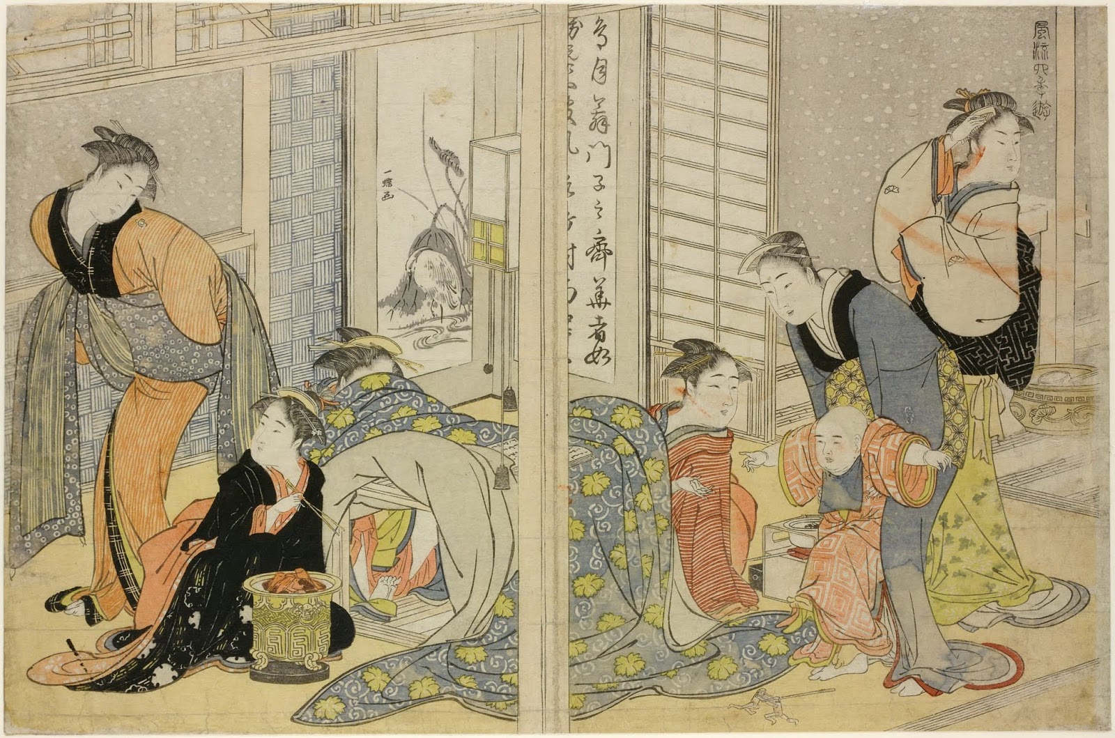 КИТАГАВА УТАМАРО (KITAGAWA UTAMARO) "Дворец на луне" Альбом работ...