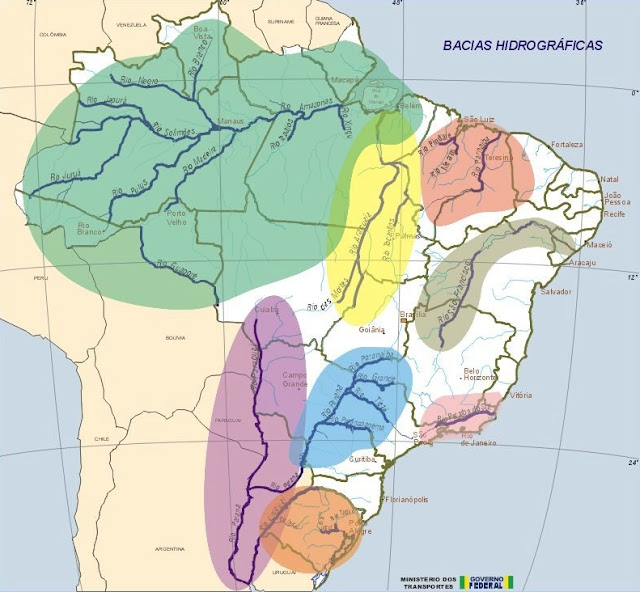 RIOS DO BRASIL REGIÕES GEOGRÁFICAS BRASILEIRAS