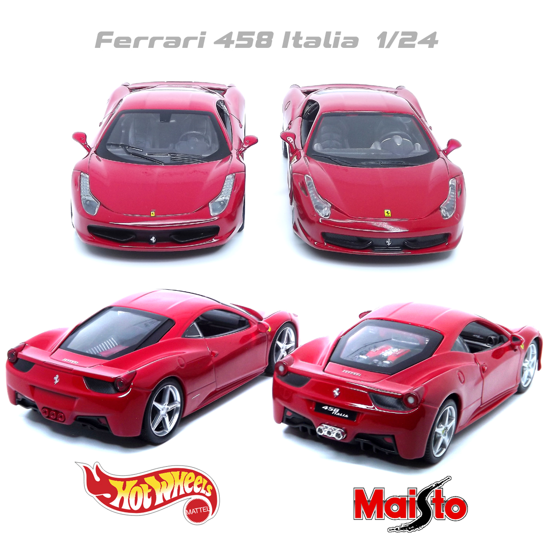 Ferrari 458 Itália Die-cast (Maisto x Hot Wheels) 