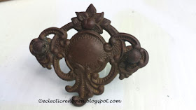 Old sewing drawer handle @ Eclectic Red Barn